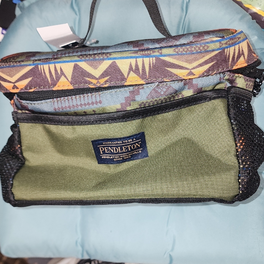 NWT Pendleton Olive Green & Multicolor Pattern Lunch Bag Mystic Lake